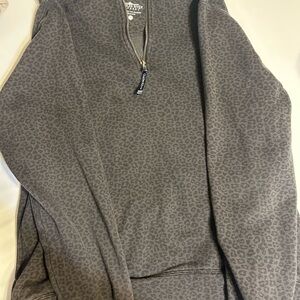 Weatherproof Men's Gray Patterned Zip-Up Sweater
